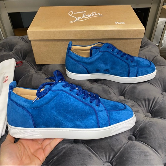 Christian Louboutin Other - SOLD New Men’s Size 43 Christian Louboutin Rantulow Blue Low Top Sneakers